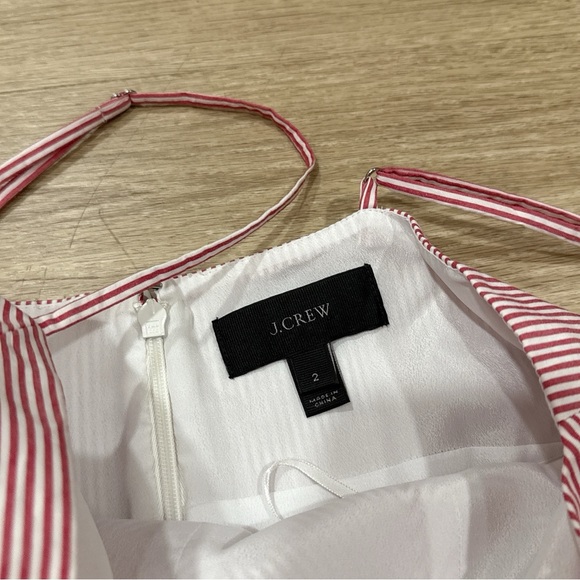 NWOT J Crew red stripes Spaghetti Strap Dress 2 - Picture 5 of 7